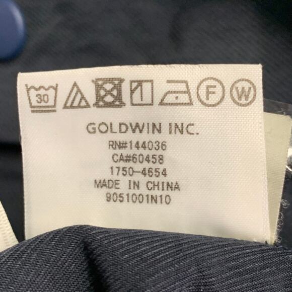 GOLDWIN Size L Navy Twill Nylon Blend Drawstring Casual Pants - Picture 7 of 7